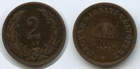 Österreich Ungarn Kaiserreich 2 Filler G4117 - Franz Joseph I. 1848-1916 Hungary Austria -