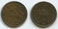 Ungarn Magyar Királyi Váltópénz 2 Filler G4089 - Franz Joseph I. 1848-1916 Hungary -