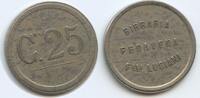 Italien Provinz Belluno Venetien 25 Centesimi Wertmarke nd. GX542 - Pedavena Birraria Flli Luciani Jeton Italy Token coinage Sehr Schön - Vorzügl...