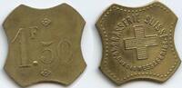 Frankreich Paris 1.50 Francs Wertmarke Jeton Token M988 - Brasserie Suisse 10 rue des Messageries France -