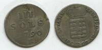Luxemburg RDR Österreich 3 Sols G7723 - SEHR RAR Leopold II. 1790-1792 Luxembourg -
