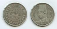 Ägypten 5 Piastres (5 Qirsh) Silber H0040 - König Farouk Egypt -