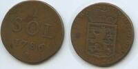 RDR Luxemburg Österreich 1 Sol G7701 -- SEHR RAR Joseph II. 1764-1790 Luxembourg -
