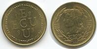 Europa 1 Ecu Medaille GY641 - Medaille Währungen Europa DM, DR, Pts, Esc,... -