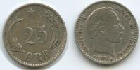 Dänemark 25 Öre (25 Øre) G4873 - SEHR RAR Christian IX. 1863-1906 -