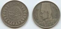 Ägypten 10 Piastres (10 Qirsh) Silber H0180 - King Farouk 1936-1952 Egypt -