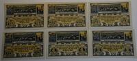 Deutsches Reich Weimar Notgeldscheine Serie 6 Stück GB089 - Eschershausen Braunschweig Emergency money serie Paper Money Germany -
