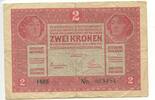 Österreich Ungarn Kaiserreich 2 Kronen GB406 - Banknote Serie 1405 -