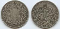 10 Qirsh Silber (10 Piastres) 1903 (AH1293/29) Ägypten H0380 - Abdul Hamid II. Egypt Sehr schön, Patina