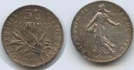Frankreich 50 Centimes Silber G1916 - Liberty France -