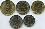 Libyen Satz 50, 100 Dirhams ¼, ½, 1 Dinar 2014-2017 GN008 - 5 Münzen Libya