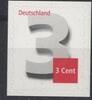 Bund Bund, Michel Nr. 2967 postfrisch - 3 Cent Ergänzungsmarke selbstklebend -