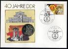 Numisbriefe DDR 10 Mark DDR Numisbrief 10 M | 40 Jahre DDR 1989 | Worbes 68 -