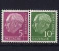 Bund Bund Heuss Zusammendruck W 19 X postfrisch aus MHB 5X -