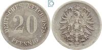 Kaiserreich 20 Pfennig Deutsches Reich Kaiserreich, 20 Pfennig 1875 D, Silber, J.5 -