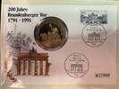 Numisbriefe BRD BRD Numisbrief Medaille Quadriga PP | 200 Jahre Brandenburger Tor | Worbes 377 -