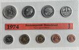 1 Pf.- 5 DM 1974 J BRD Mark-Währung BRD KMS 1974 J - PP 1 Pf. - 5 Mark Silberadler Polierte Platte DM OVP PP