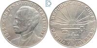 Mittel- und Südamerika 1 Pesos Kuba 1 Peso 1953 Cuba - Centenaire de José Marti vz