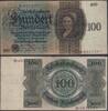 Papiergeld Deutschland Deutsches Reich 1924 P178 100 Reichsmark RM - S/B Damenporträt von Hans Holbein 100 RM 1924 III+