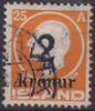 Island Island 1925 - MiNr. 119 gestempelt | Freimarke mit lokalem Aufrdruck -