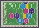Liechtenstein Liechtenstein MiNr. 398 - CEPT 1960 postfrisch - Wabenmuster EUROPA -