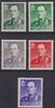 Norwegen Norwegen 1962 Michel Nr. 471-475 postfrisch - Freimarken: König Olav V. -
