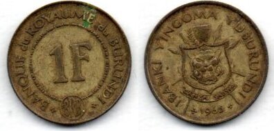 Burundi 1 Franc 1965 s | MA-Shops