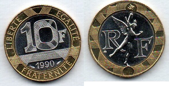 France - Frankreich 10 Francs 1990 BU | MA-Shops