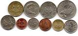 Singapour Lot de 10 Monnaies