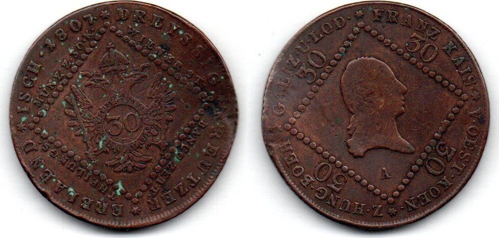Pièce De Monnaie Ancienne Autriche - 1 Kreuzer 1800 - Monnaie De Collection