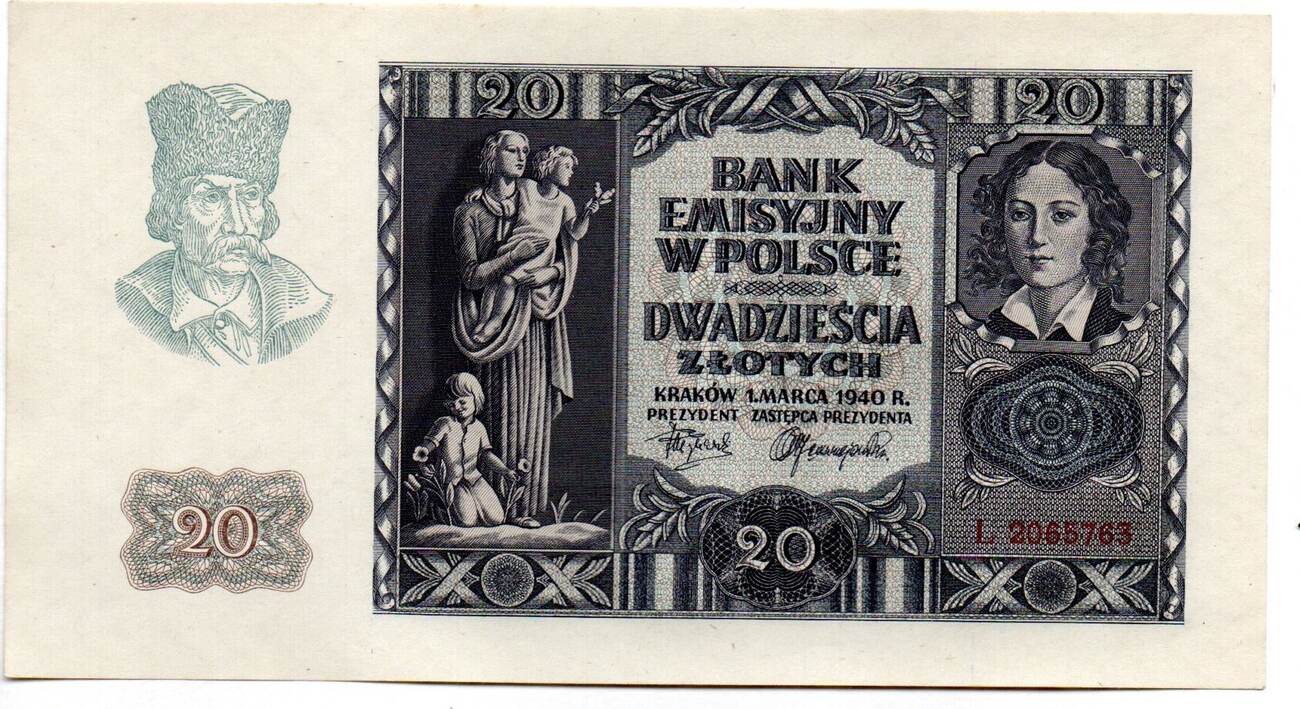 Pologne Poland Polen 20 Zlotych 1031940 Unc Ma Shops