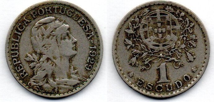 Portugal 1 Escudo 1929 s