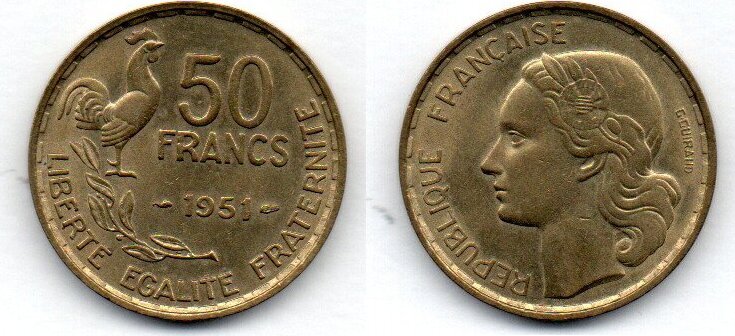 France - Frankreich 50 Francs 1951 EF | MA-Shops