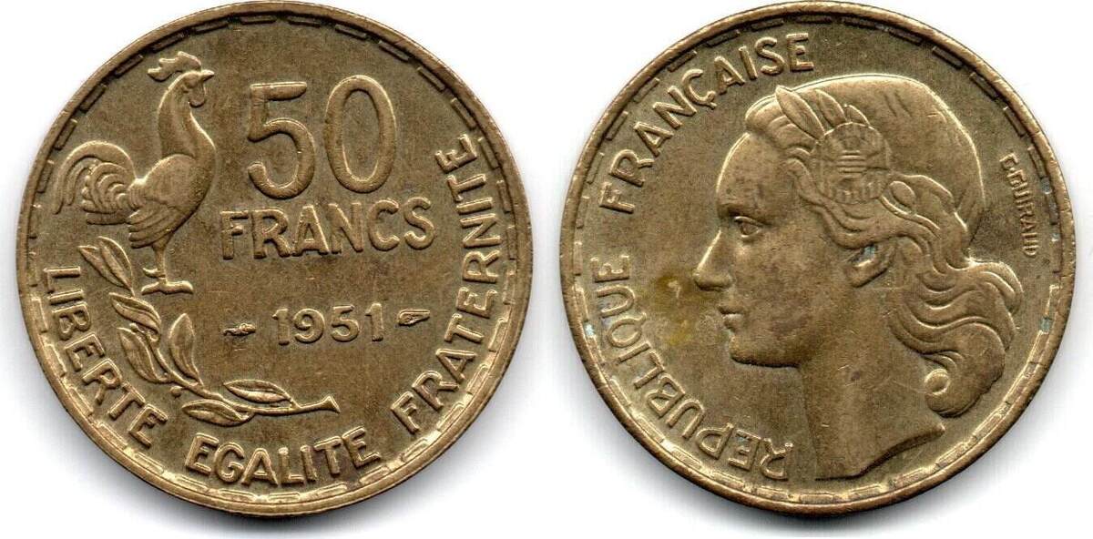 France - Frankreich 50 Francs 1951 EF | MA-Shops