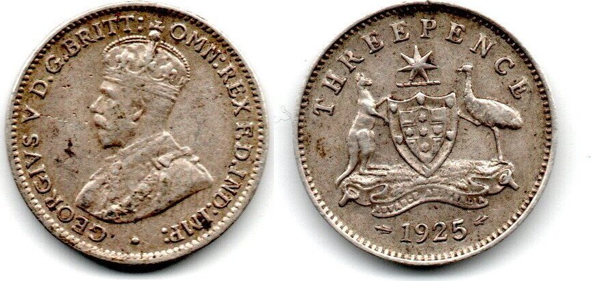 Australie - Australia 3 Pence 1925 VF | MA-Shops