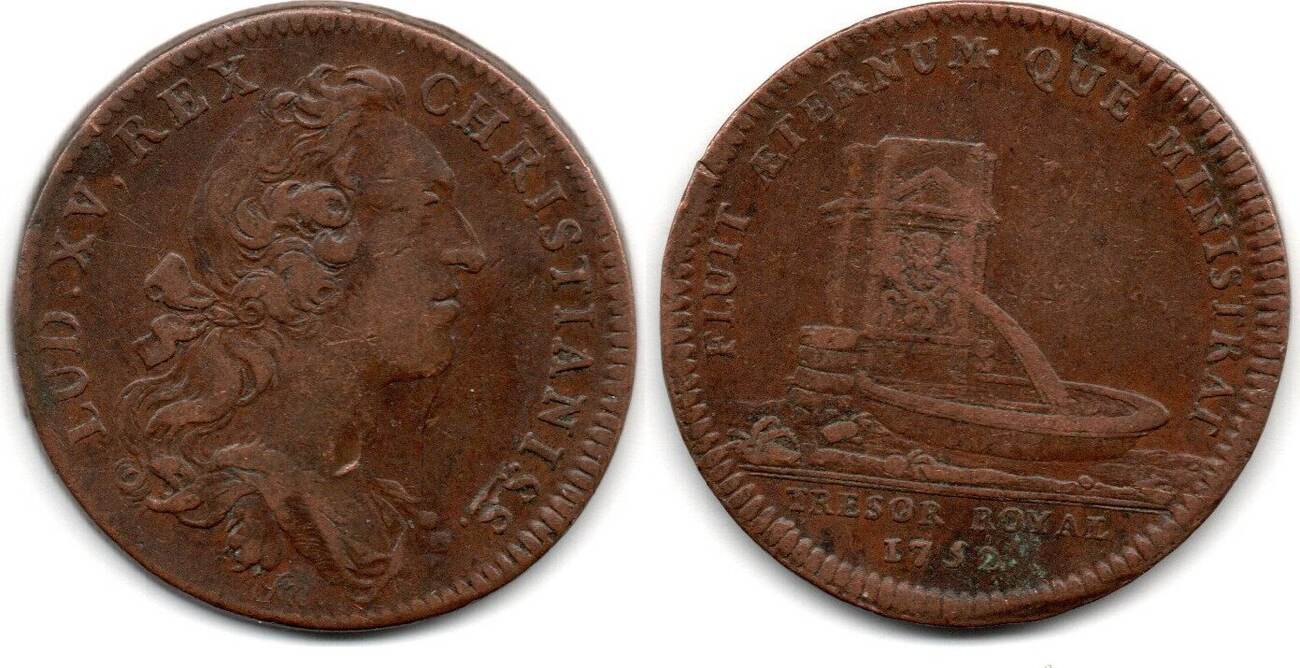 Jeton Royal Louis XV En Laiton – Pièce De Collection Et Jeton De Compte Ancien