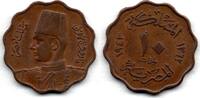 Egypte-Agypten - Egypt 10 Milliemes Farouk -