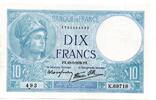 10 Francs 19/05/1939 France - Frankreich Minerve AU