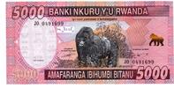 5000 Francs 1/12/2014 Rwanda  UNC