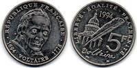 France - Frankreich 5 Francs Voltaire -