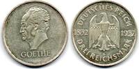 3 Mark 1932 D Allemagne - Deutschland - Germany Goethe VF+