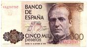 5000 Pesetas 23/10/1979 Espagne - Spain - Spanien  F+