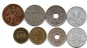 France - Frankreich Lot de 8 Monnaies Difficiles à Trouver -