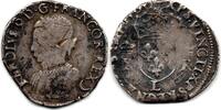 France - Frankreich 1/2 Teston aux K Couronnés Charles IX -