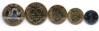 France - Frankreich Lot de 5 Monnaies -