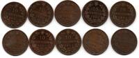 Italie - Italy - Italien 10 Centesimi Lot de 10 monnaies -