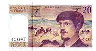 France - Frankreich 20 Francs Debussy -
