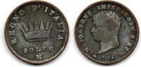 Soldo 1813 M Royaume d Italie  VF