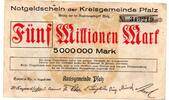 Speyer 5 Millions de Mark -