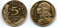 5 Centimes 1995 France  - Frankreich Excédant de métal sur le 5 AU